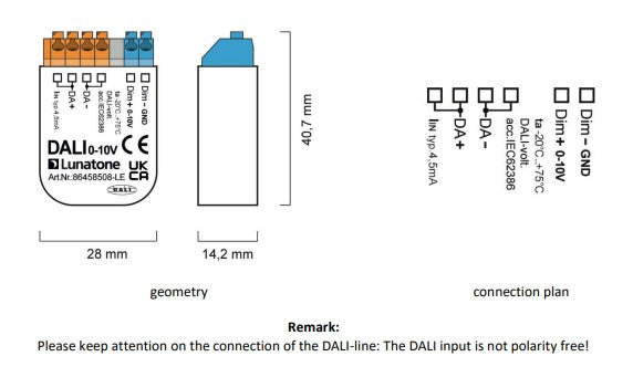 Lunatone DALI to 0-10V Interface - 86458508-LE - LED retro