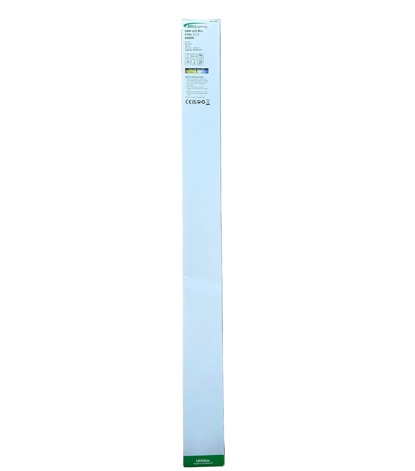 Bell LED 18W Thermoplastic BLL 4 Pin Bypass - 2G11 - 4000K - 70087 - LED Spares