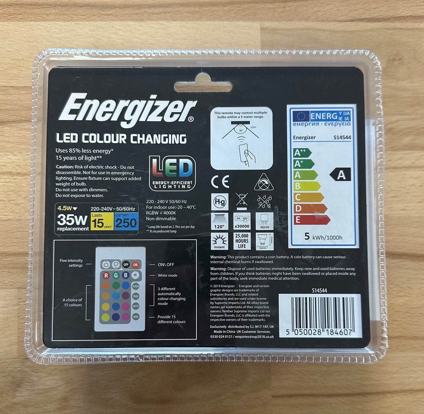 S14544 - ENERGIZER GU10 LED RGB+W - LED Spares
