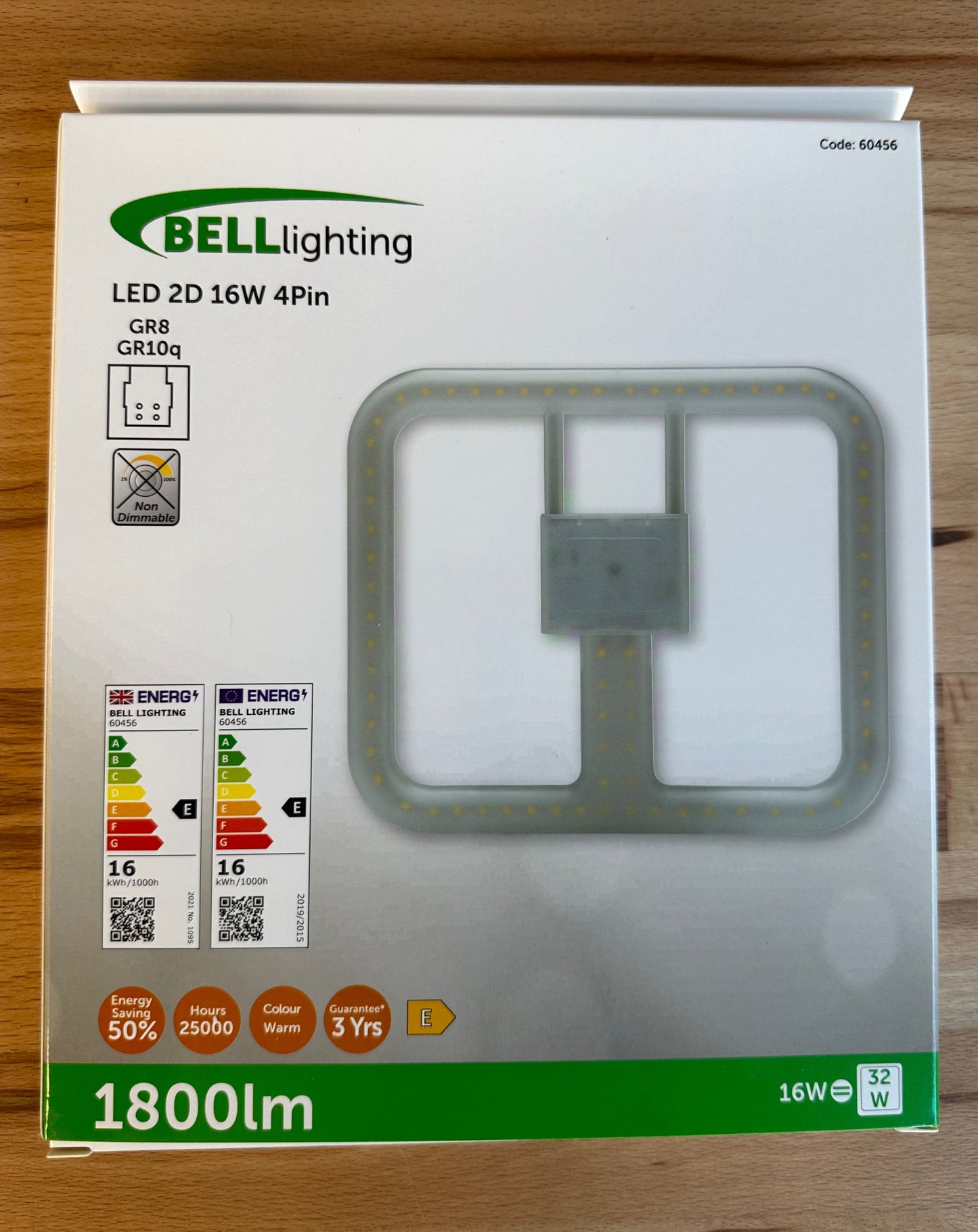 BELL Lighting 60456 16W 4 Pin 2D LED Replacement Lamp for 28W 3000K - LED Retro