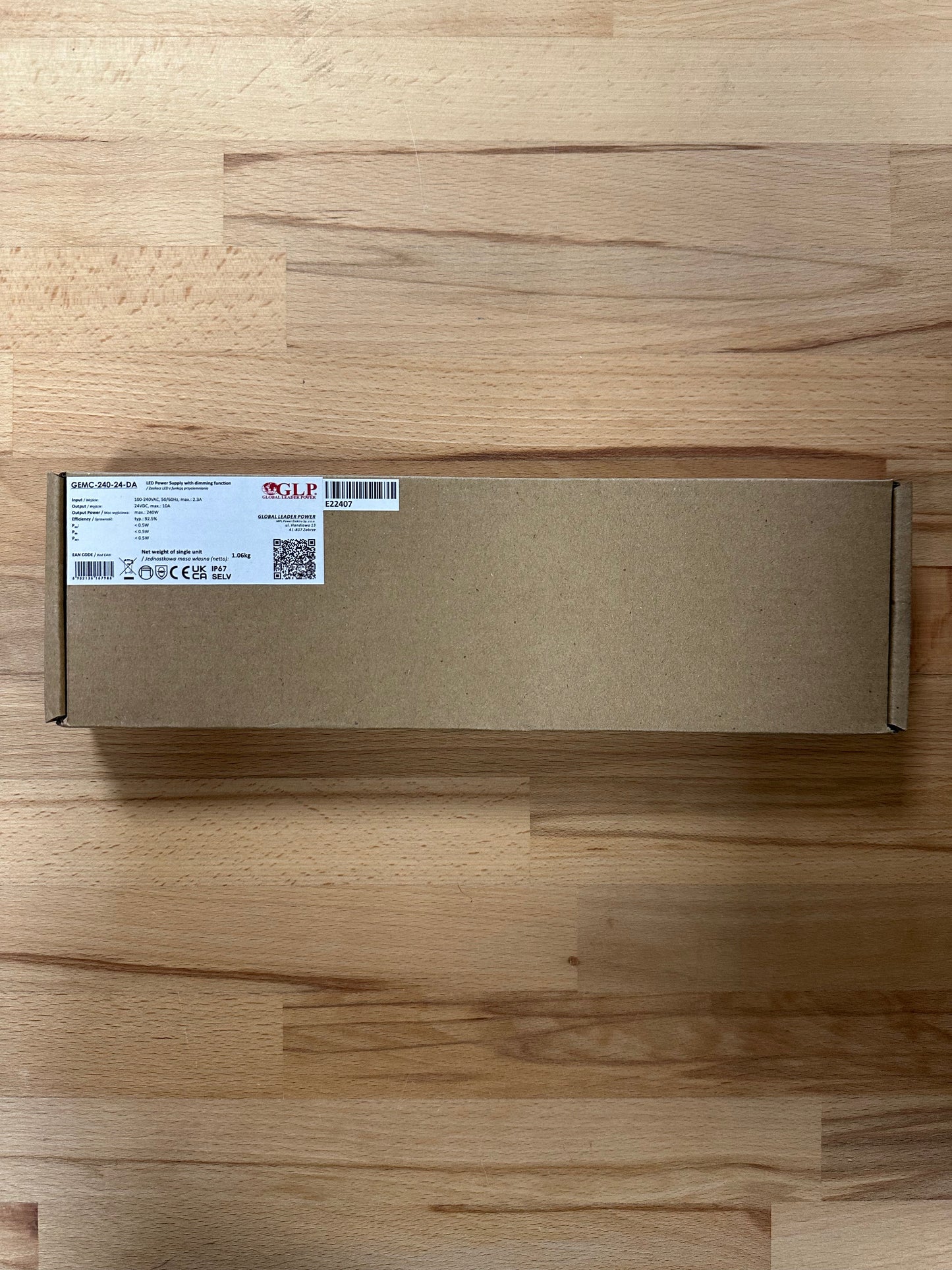 GEMC-240-24-DA 240W 24V 10A IP67 DALI2 - Push Dim Dimmable LED Driver - LED Retro
