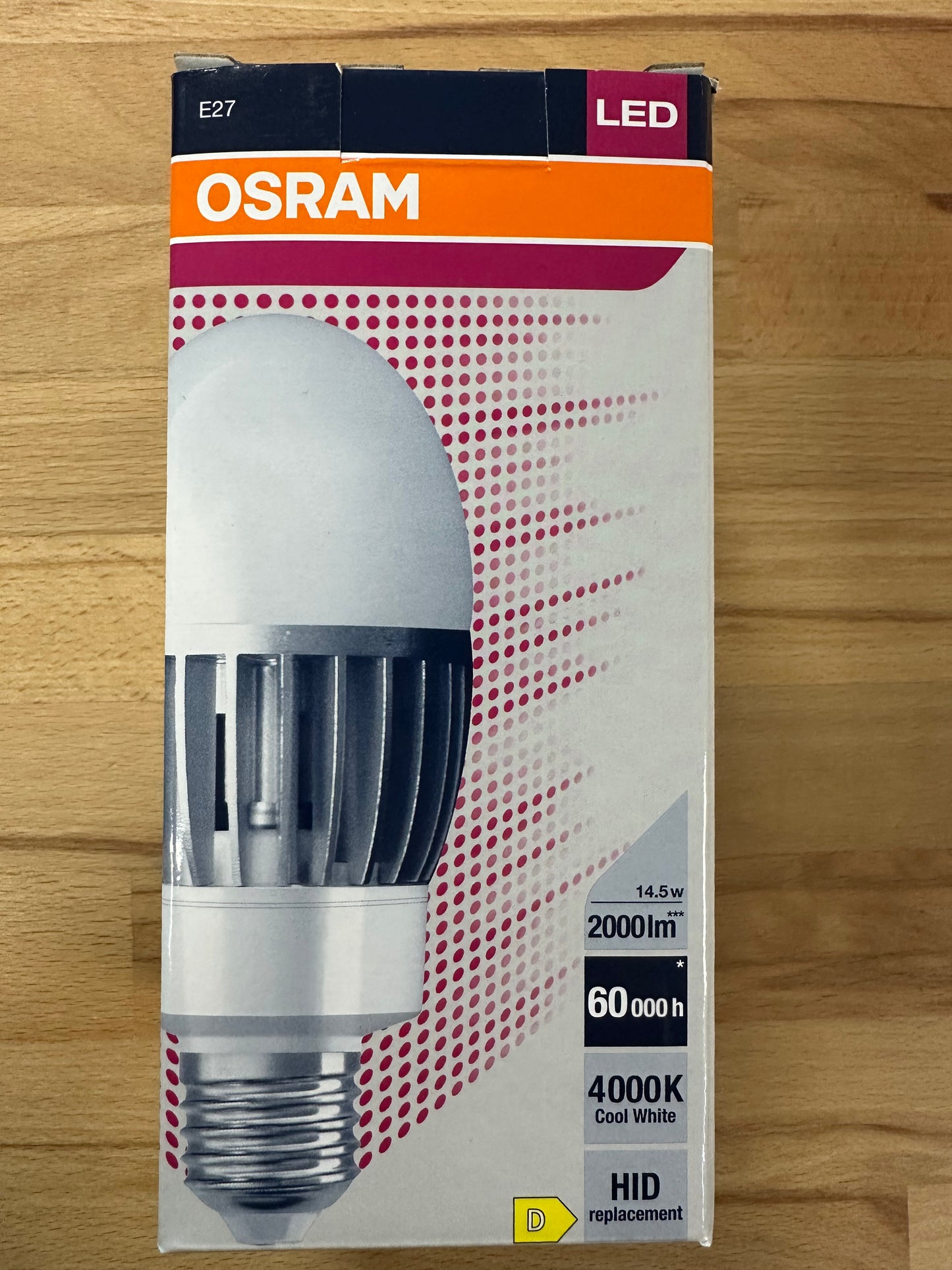 Osram HQL Pro LED 14.5W = 50W E27 2000lm - 840 Cool White HQL/HQI Replacement Lamp - LED Retro