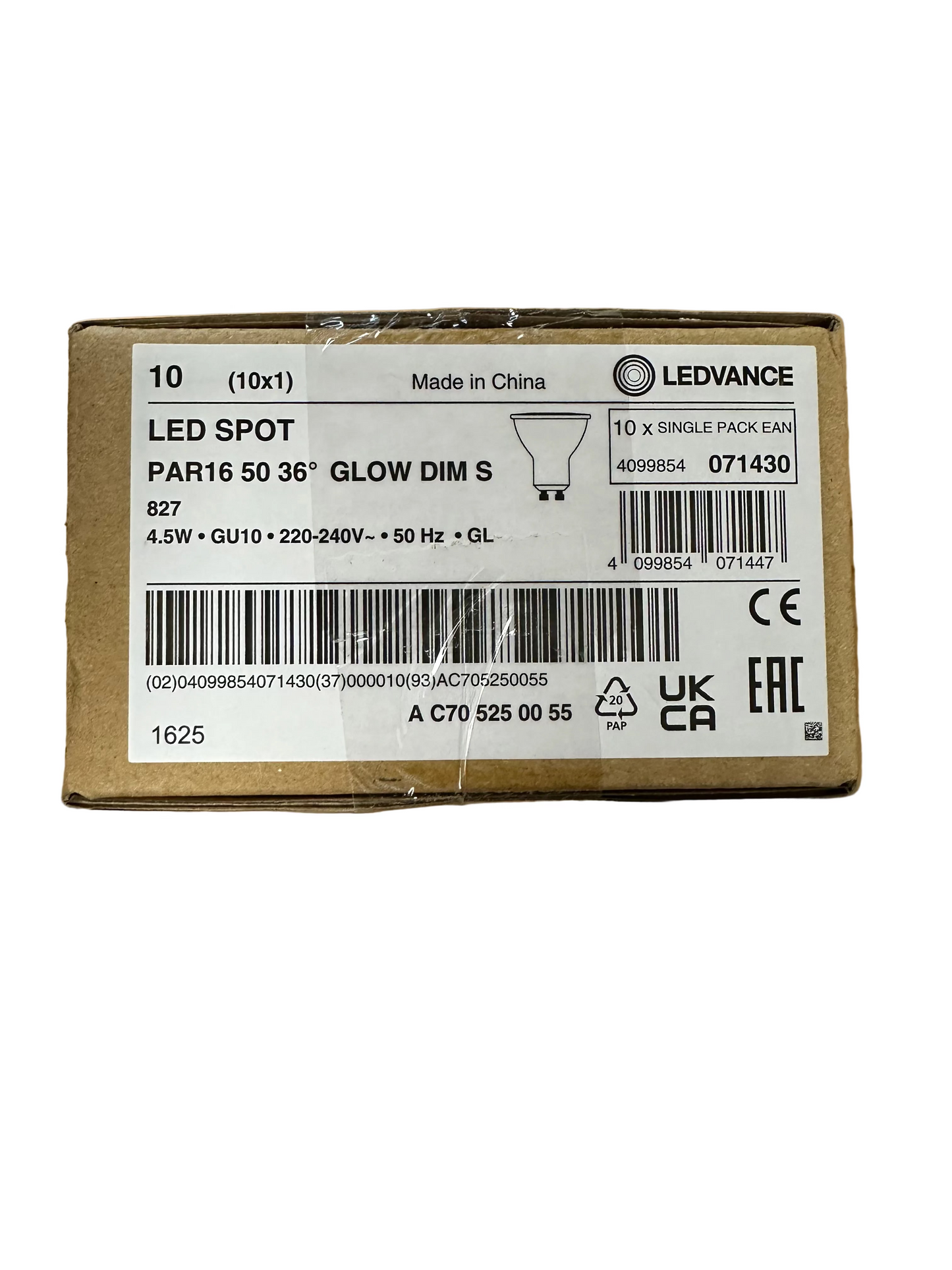Ledvance LED PAR16 50 36° GlowDim S 4.5W 827 GU10 Lamp - 4099854071430 - LED Retro