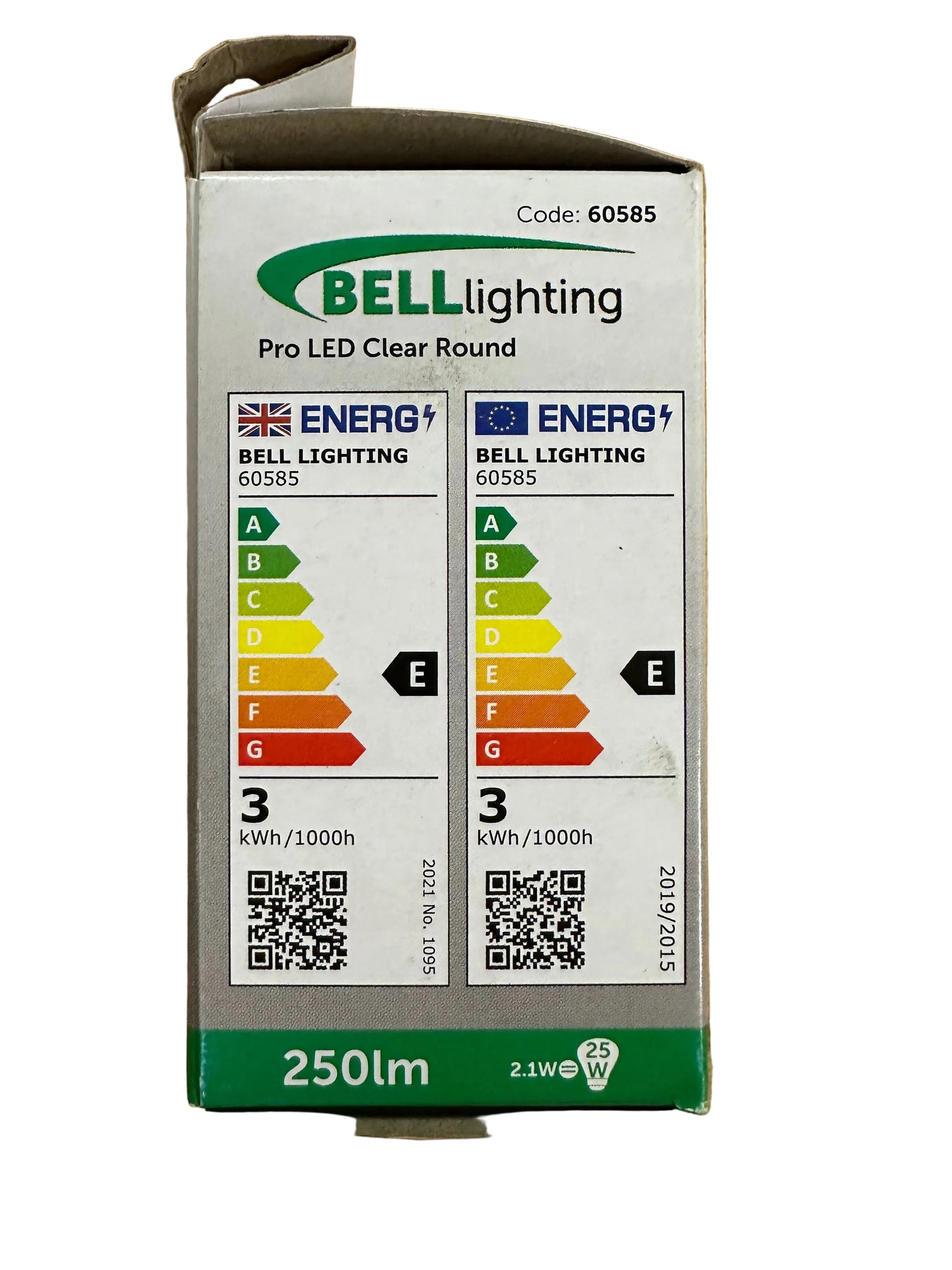 Bell LED 2.1W Dimmable 45mm Clear Round Ball - ES - 4000K - 60585 - LED Retro