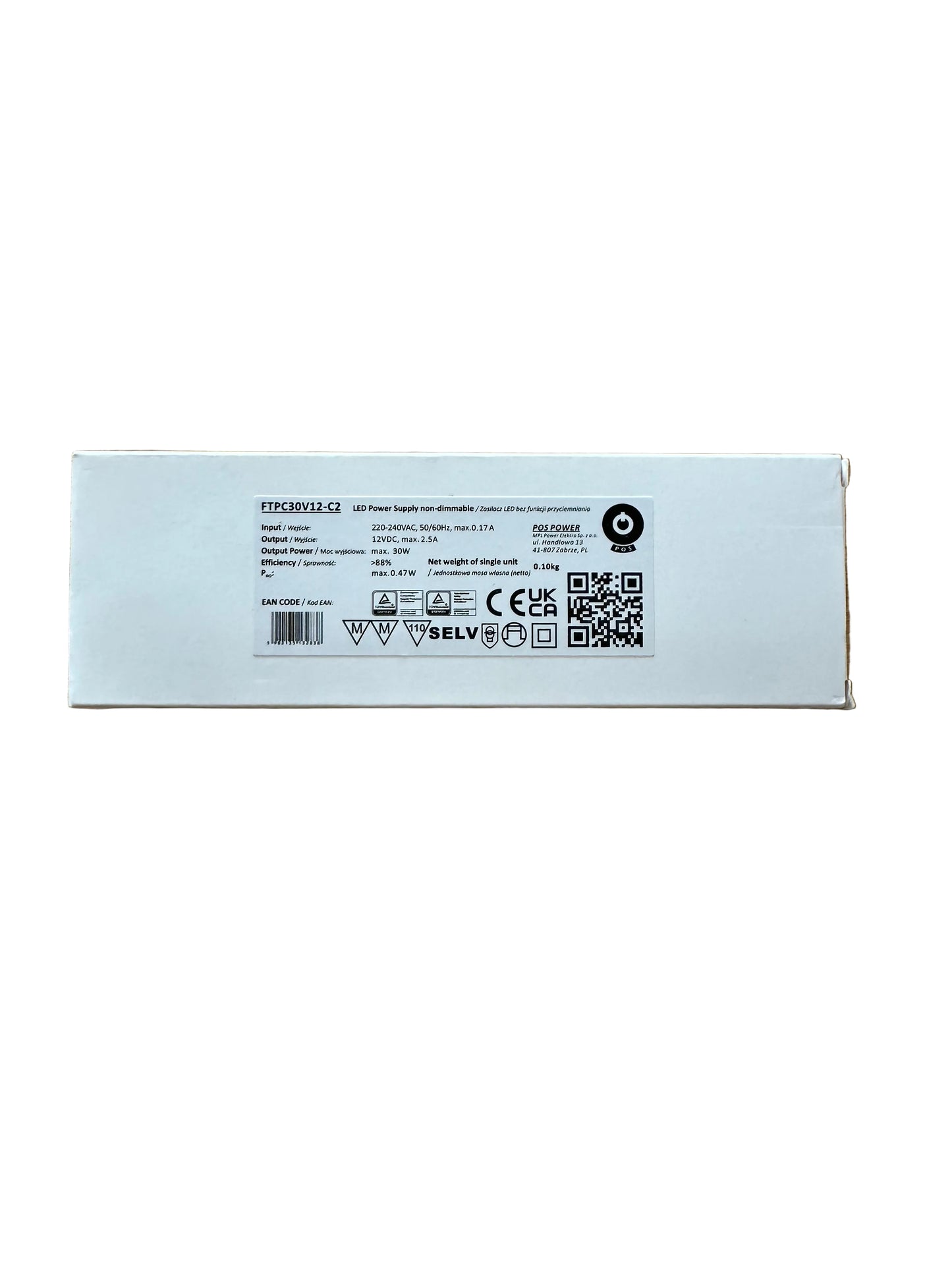 POS Power FTPC30V12-C2 30W 12V.2.5A Low Profile IP20 LED Power Supply - LED Retro