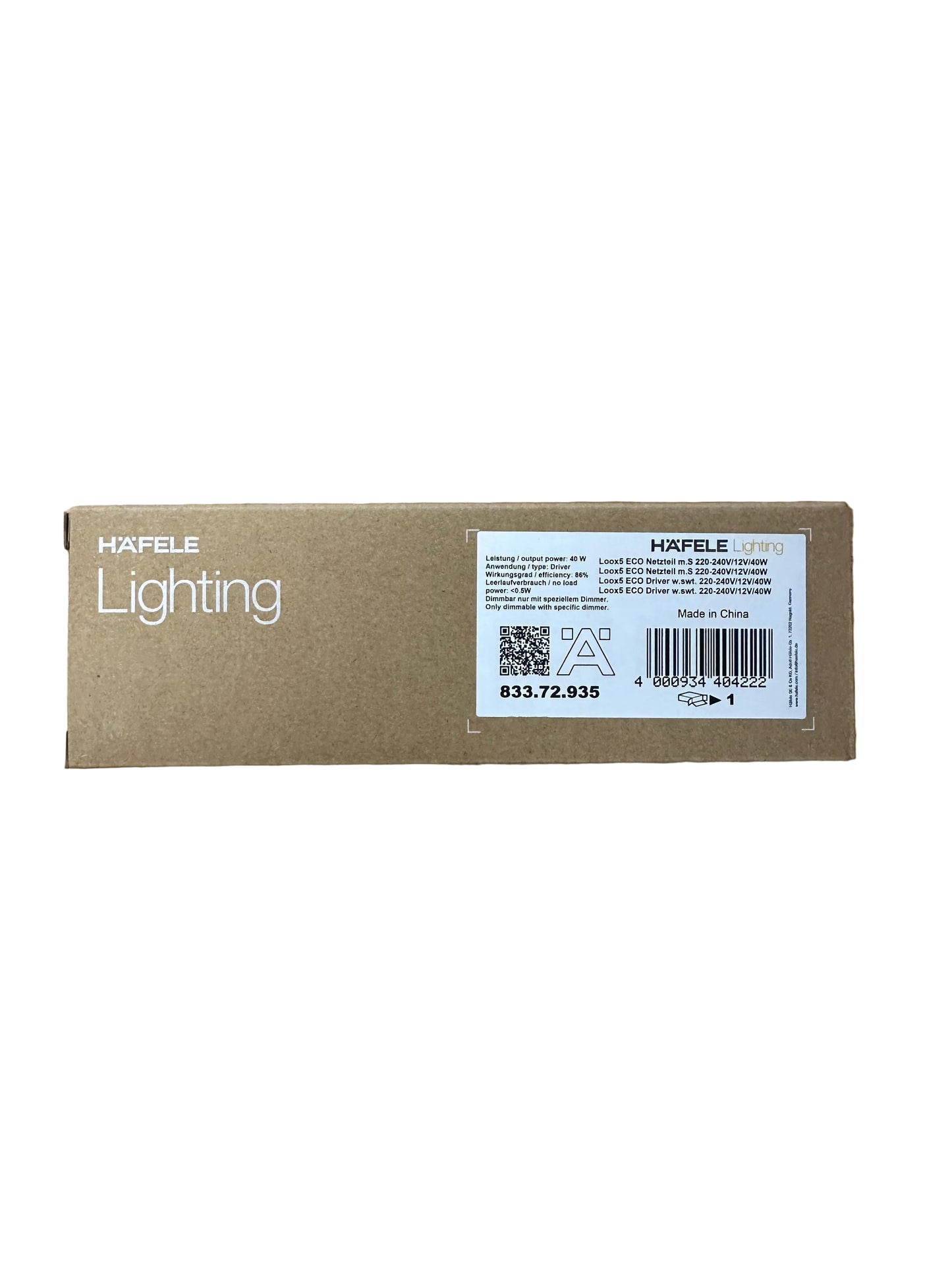 HAFELE LED Driver 40W 12V Rated IP20 Loox5 Eco - 833.72.935 - LED Retro