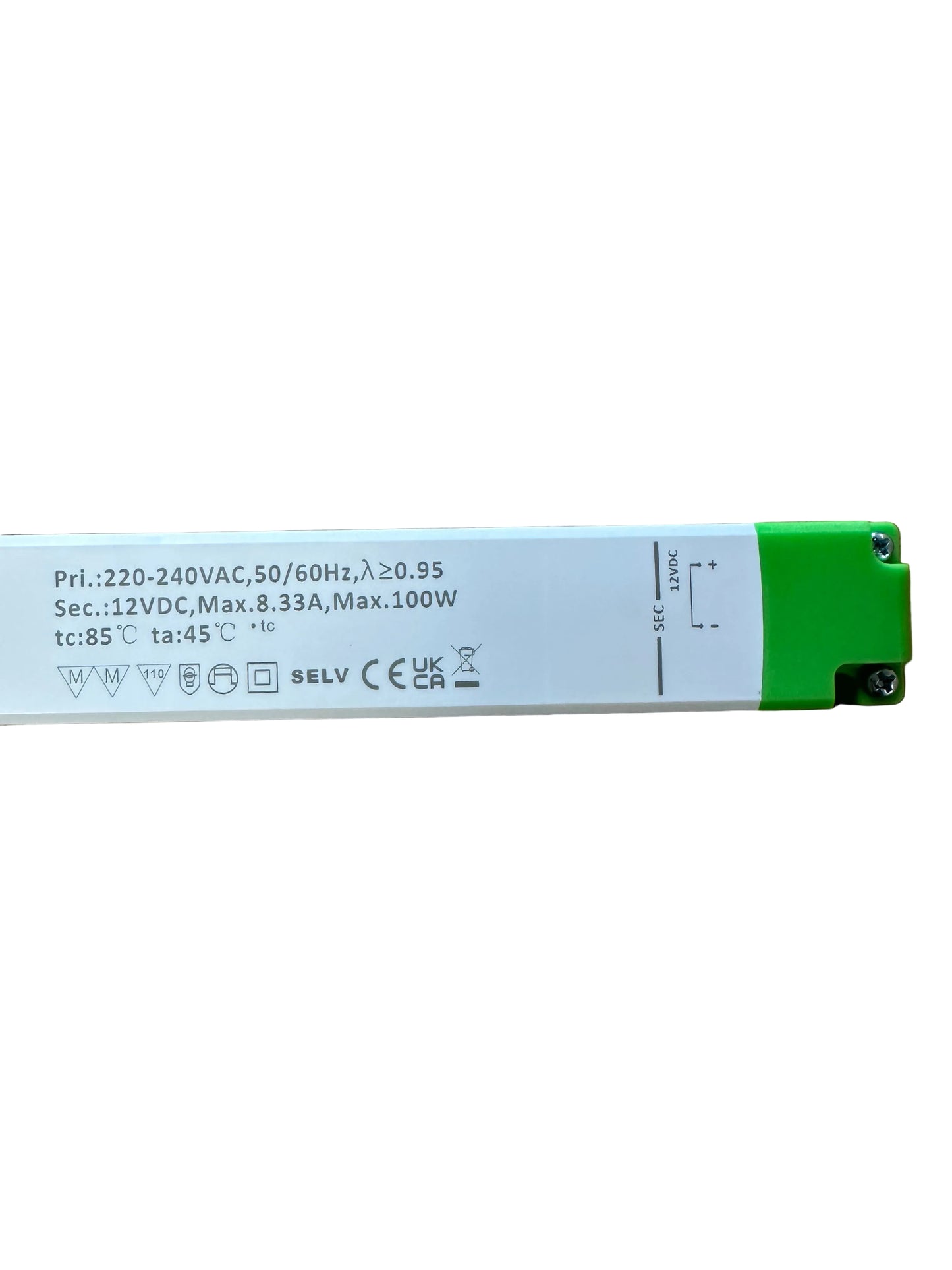 POS Power FTPC100V12-S-DA6 100W 12V/8.3A DALI-2 - Push Dimming - Slim LED Driver - LED Retro