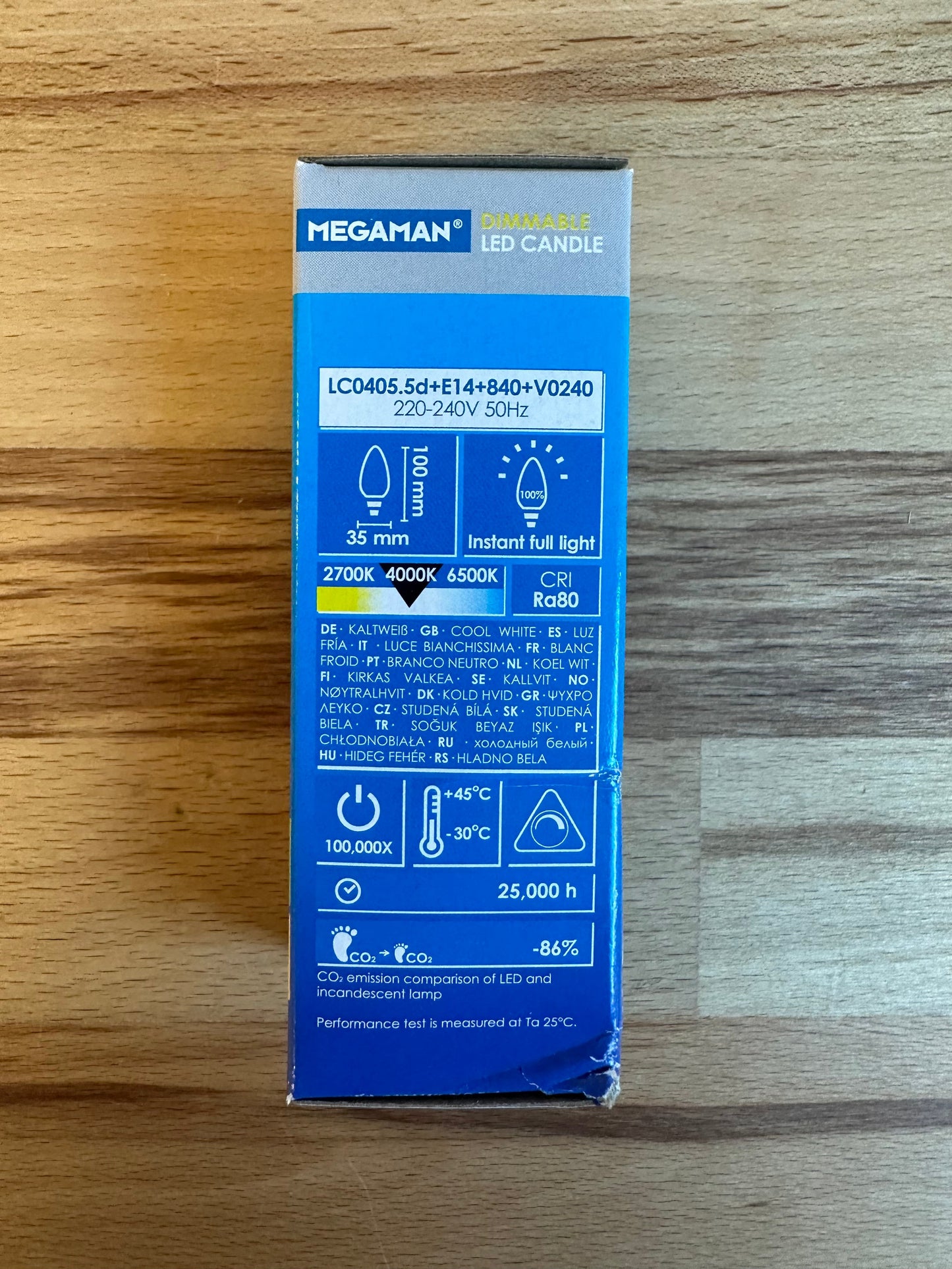 Megaman Economy 5.5W Dimmable Candle E14 4000K Cool White - 711108 -LED Retro