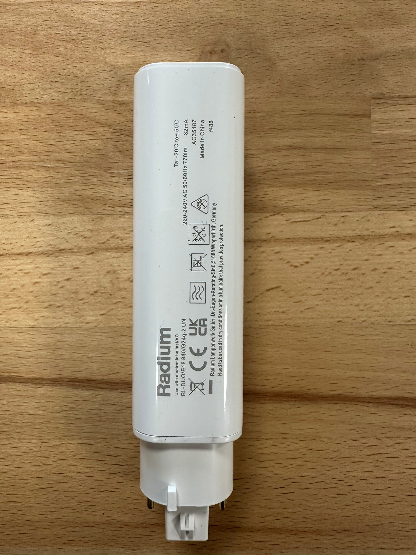 Radium RL-DUO/E18 840/G24Q-2 UN 7W LED Replacement for 4pin 18W G24q-2 - 43519771 - LED Retro