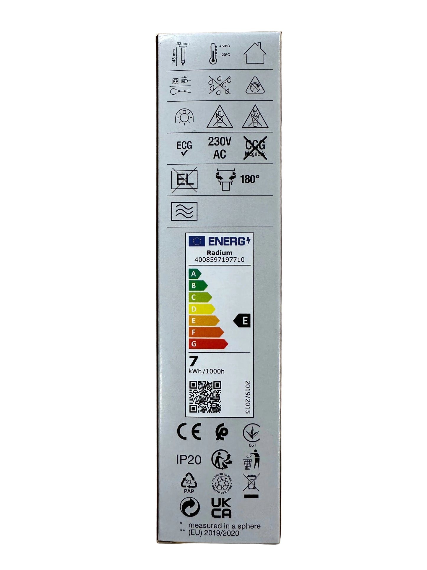 Radium RL-DUO/E18 840/G24Q-2 UN 7W LED Replacement for 4pin 18W G24q-2 - 43519771 - LED Retro
