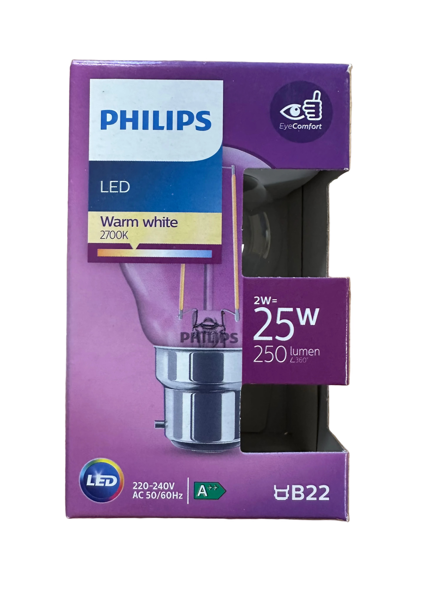 Philips CorePro LED Golf Ball BC 2700K 2W = 25W - 9290018159 - LED Retro