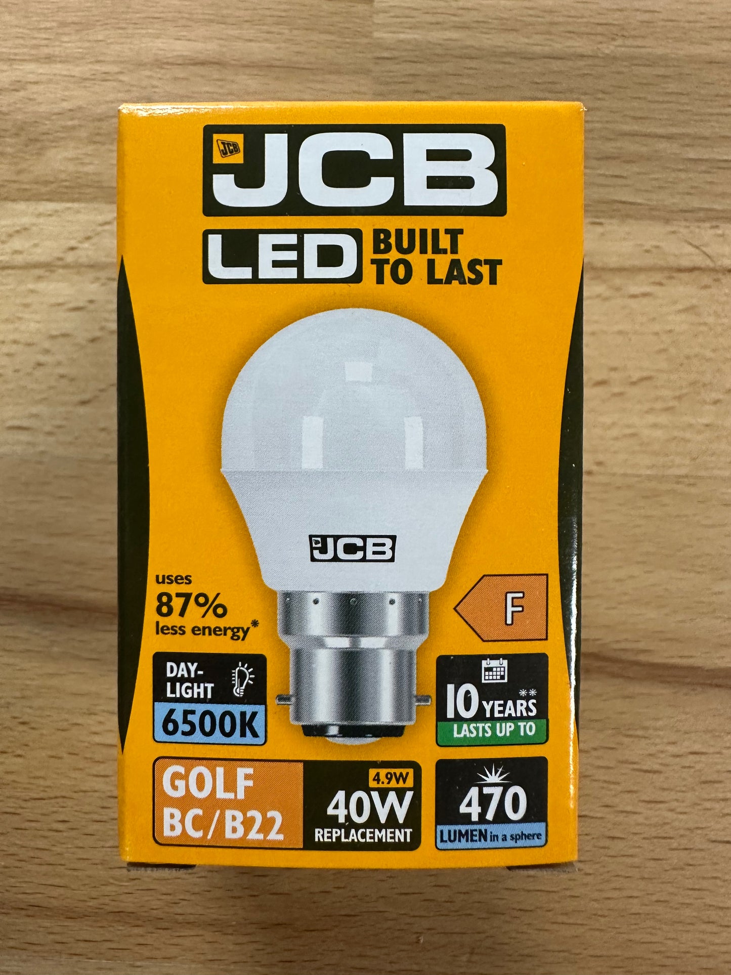 S10970 JCB 6W LED GOLF BALL 520LM OPAL BC (B22) Daylight - Pack of 1 - LED Retro
