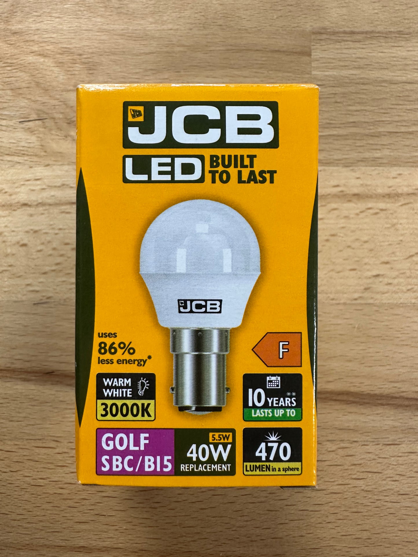S13565 JCB 6W LED GOLF BALL 470LM OPAL SBC (B15) Warm White - Pack of 1 - LED Spares
