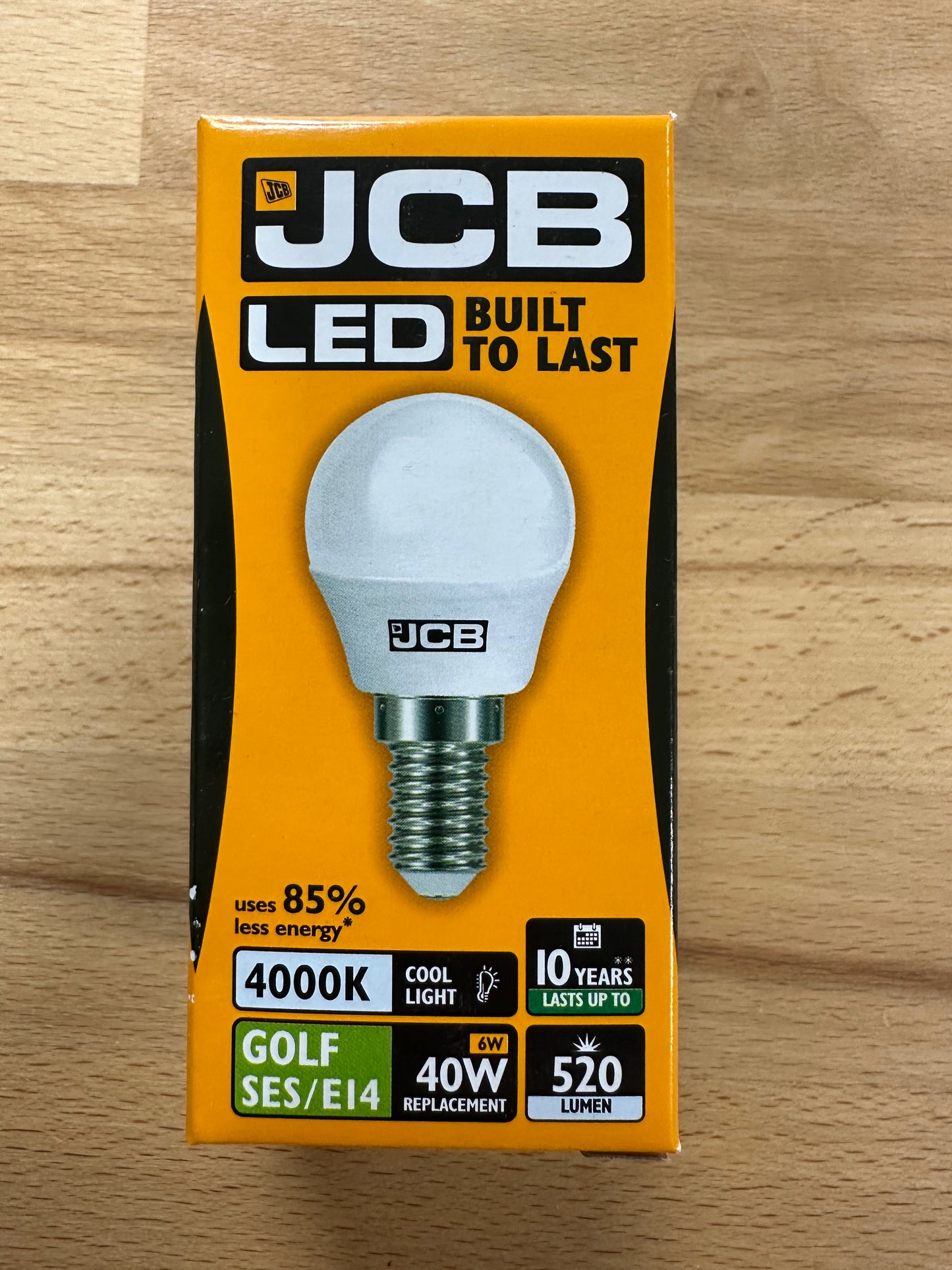 S12501 JCB 6W LED GOLF BALL 520LM OPAL SES (E14) Cool White- Pack of 1 - LED Spares