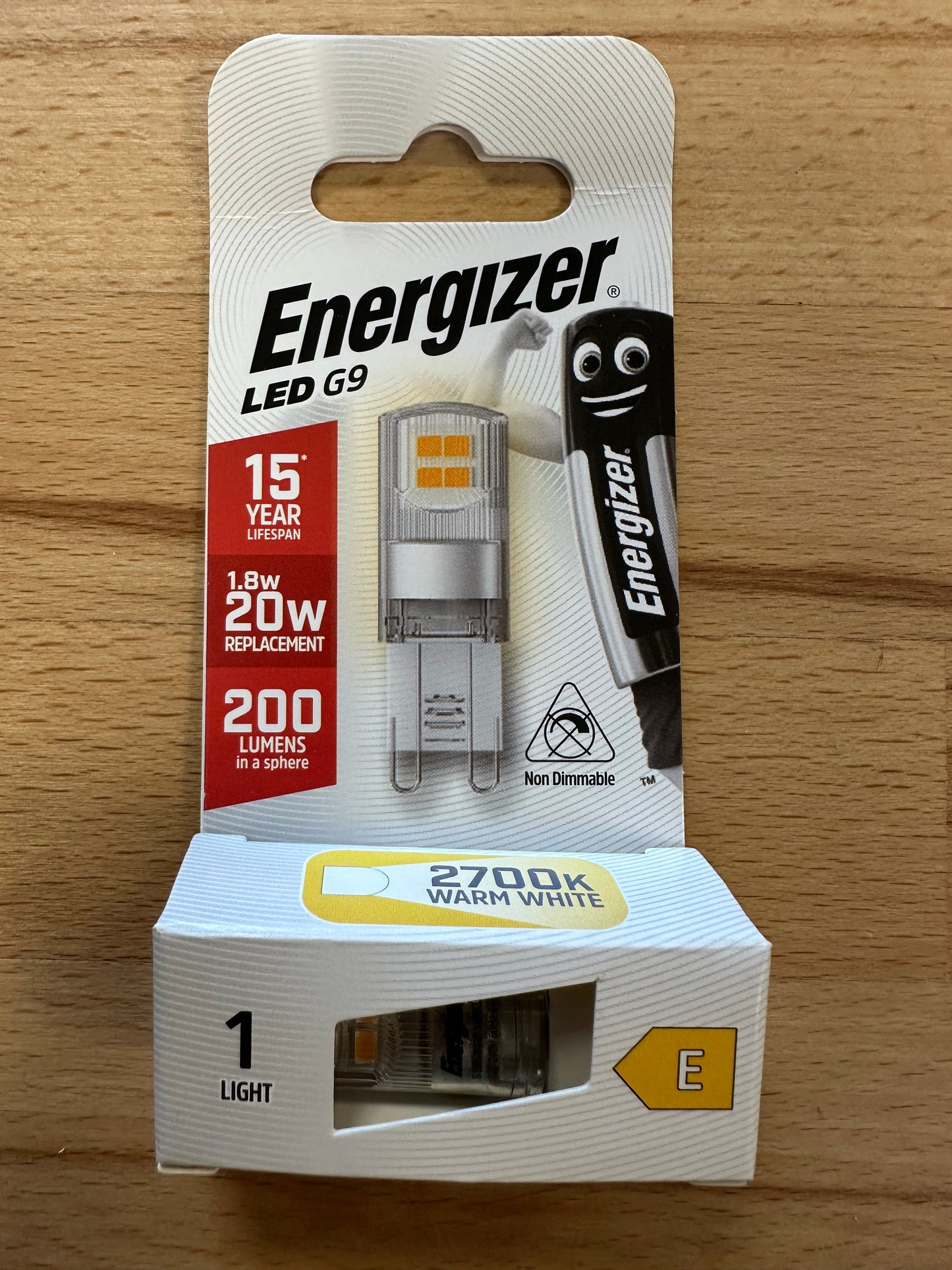 Energizer G9 LED 200lm 1.9W 2700K (Warm White) - S18748 - LED Retro