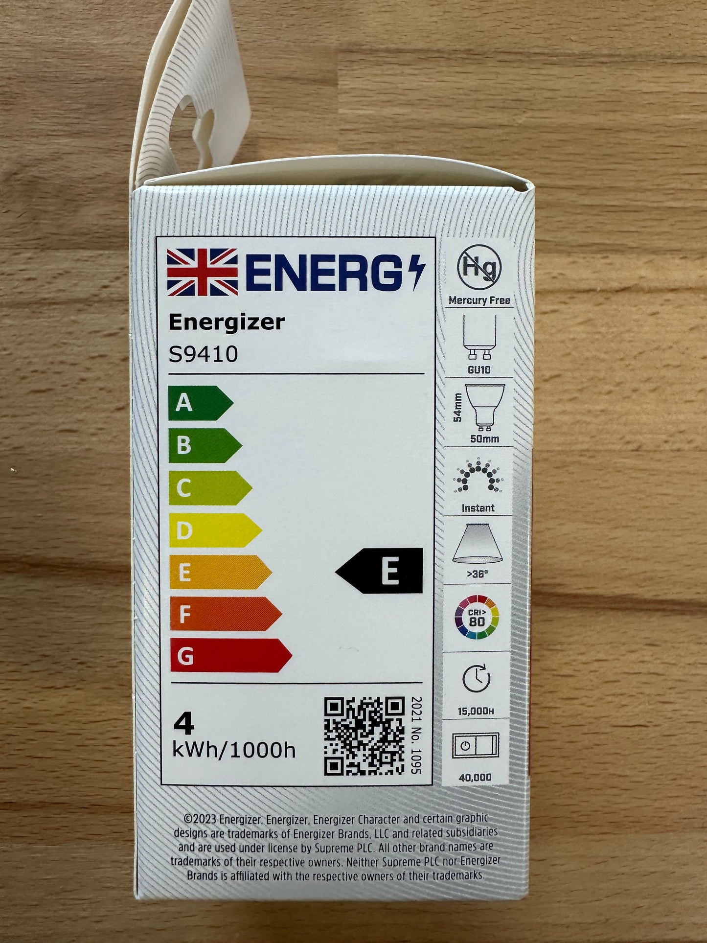 S9410 Energizer 3.8W Dimmable LED GU10 345LM Warm White - Pack of 1 - LED Retro