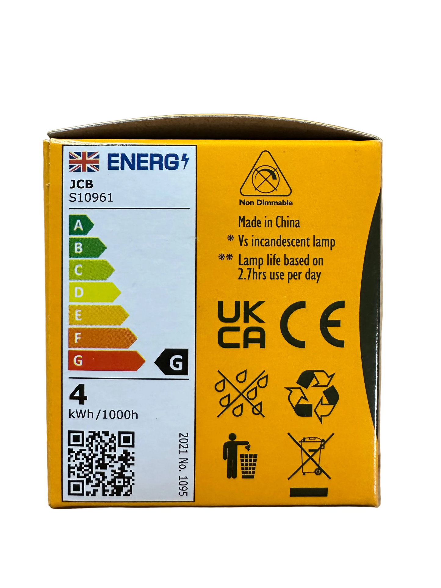 S10961 JCB 3W LED GU10 235LM Warm White - Pack of 1 - LED Retro
