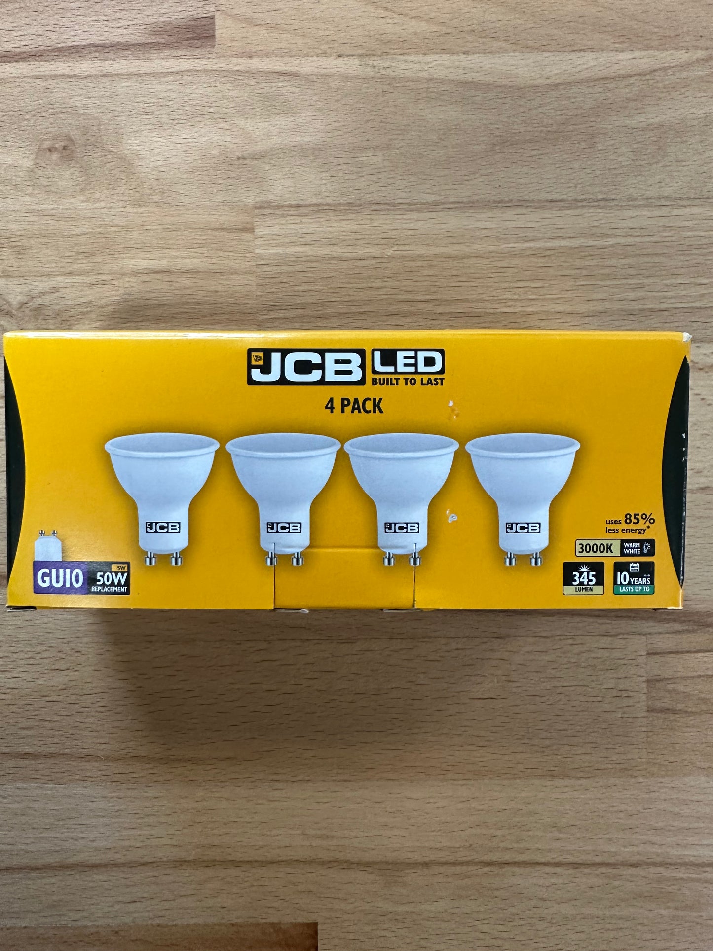 S15147 JCB 5W LED GU10 345LM Warm White - Pack of 4 - LED Retro