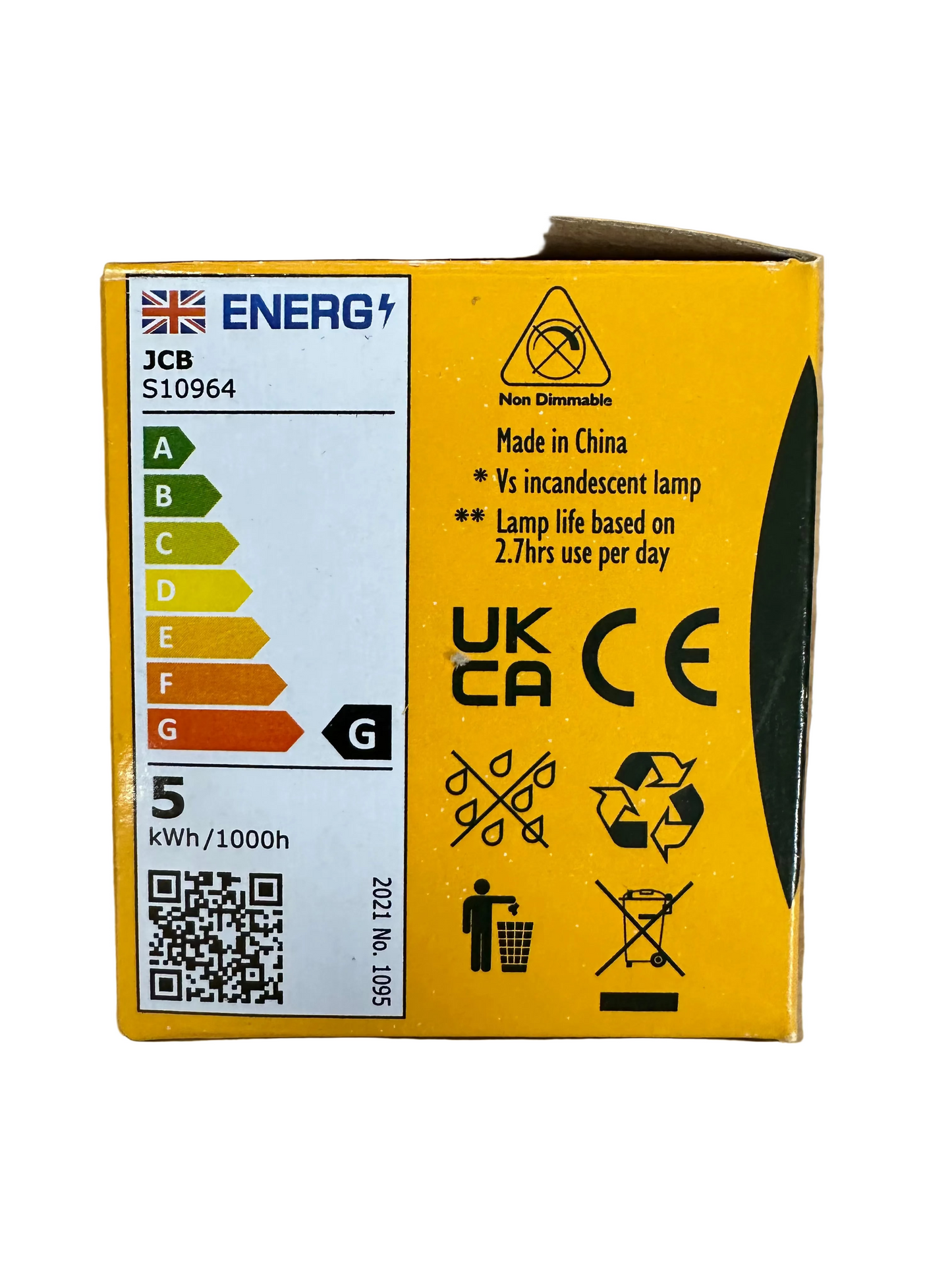 S10964 JCB 5W LED GU10 370LM Daylight - Pack of 1 - LED Retro