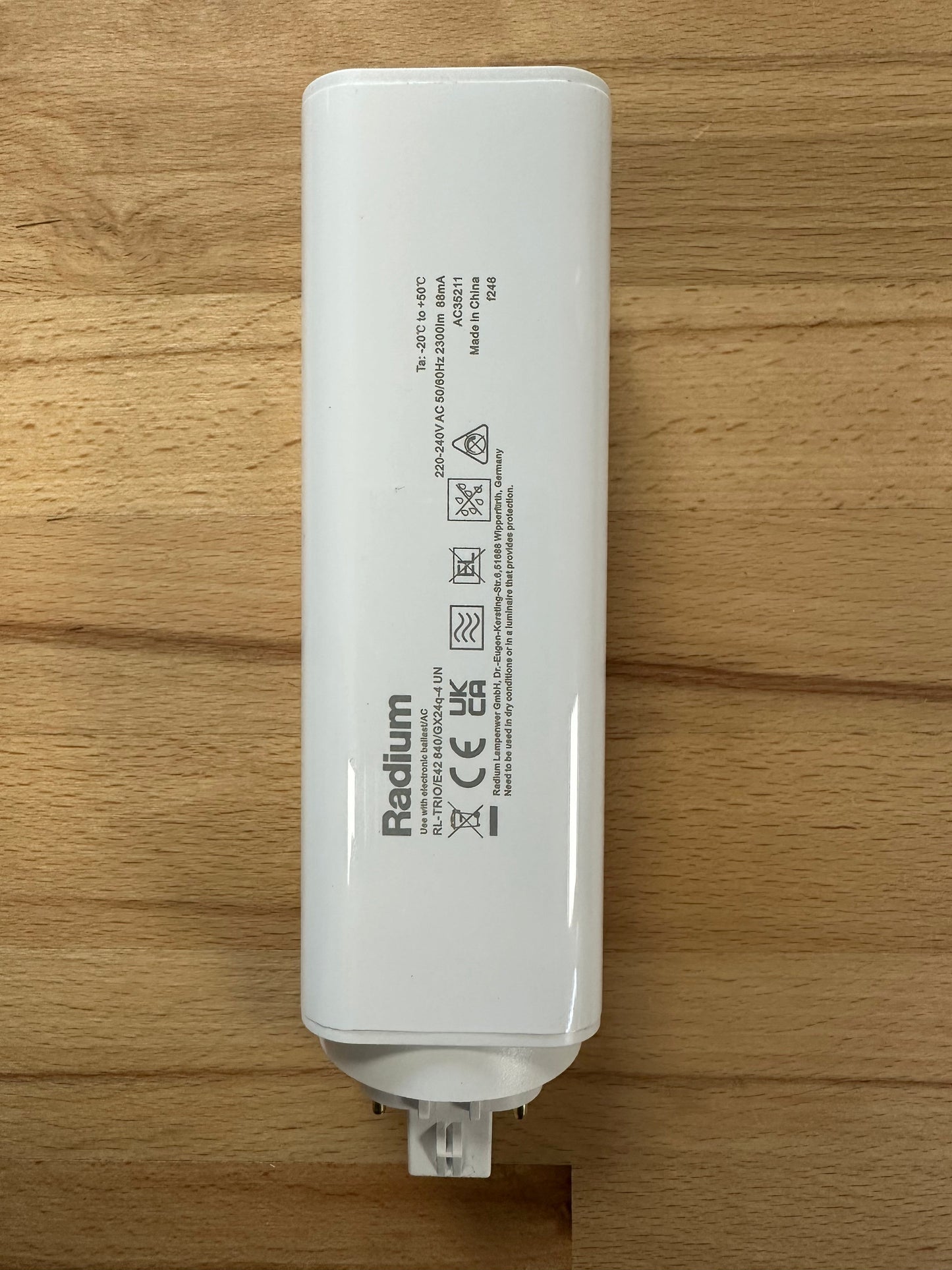 RADIUM LED RL-TRIO/E 840 GX24Q UN 20W LED Replacement for 42W PL-T - 43519775 - LED Spares