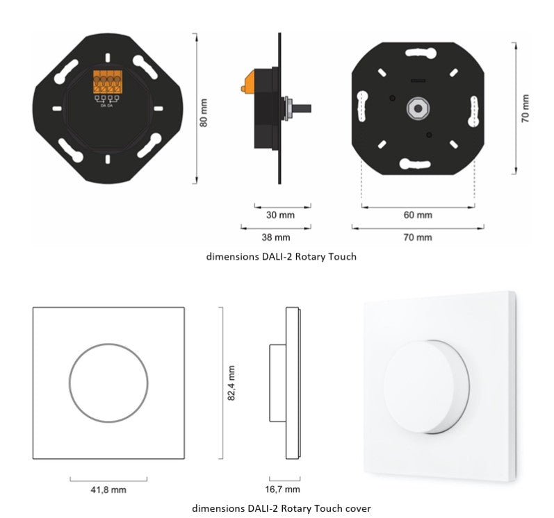 Lunatone DALI-2 ROT Touch - Various Layouts - LED retro