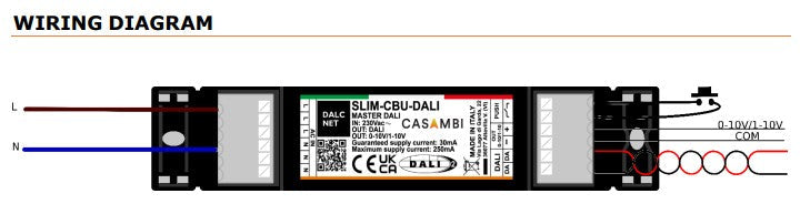 DalcNet SLIM-CBU-DALI Casambi to DALI converter or Casambi to 0/1-10V signal - LED Retro
