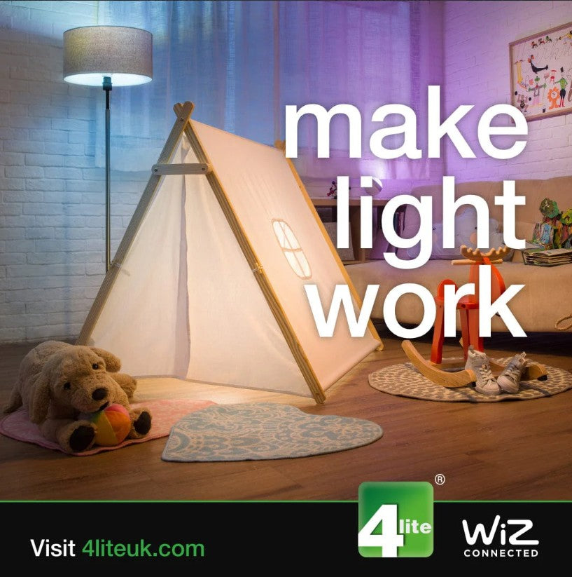 4Lite WiZ Connected Smart LED WiFi Bulb GLS Warm White - ES (E27) - 4L1-8000 - LED Retro