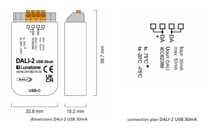Lunatone DALI-2 USB 30mA - 24138215-30 - LED retro