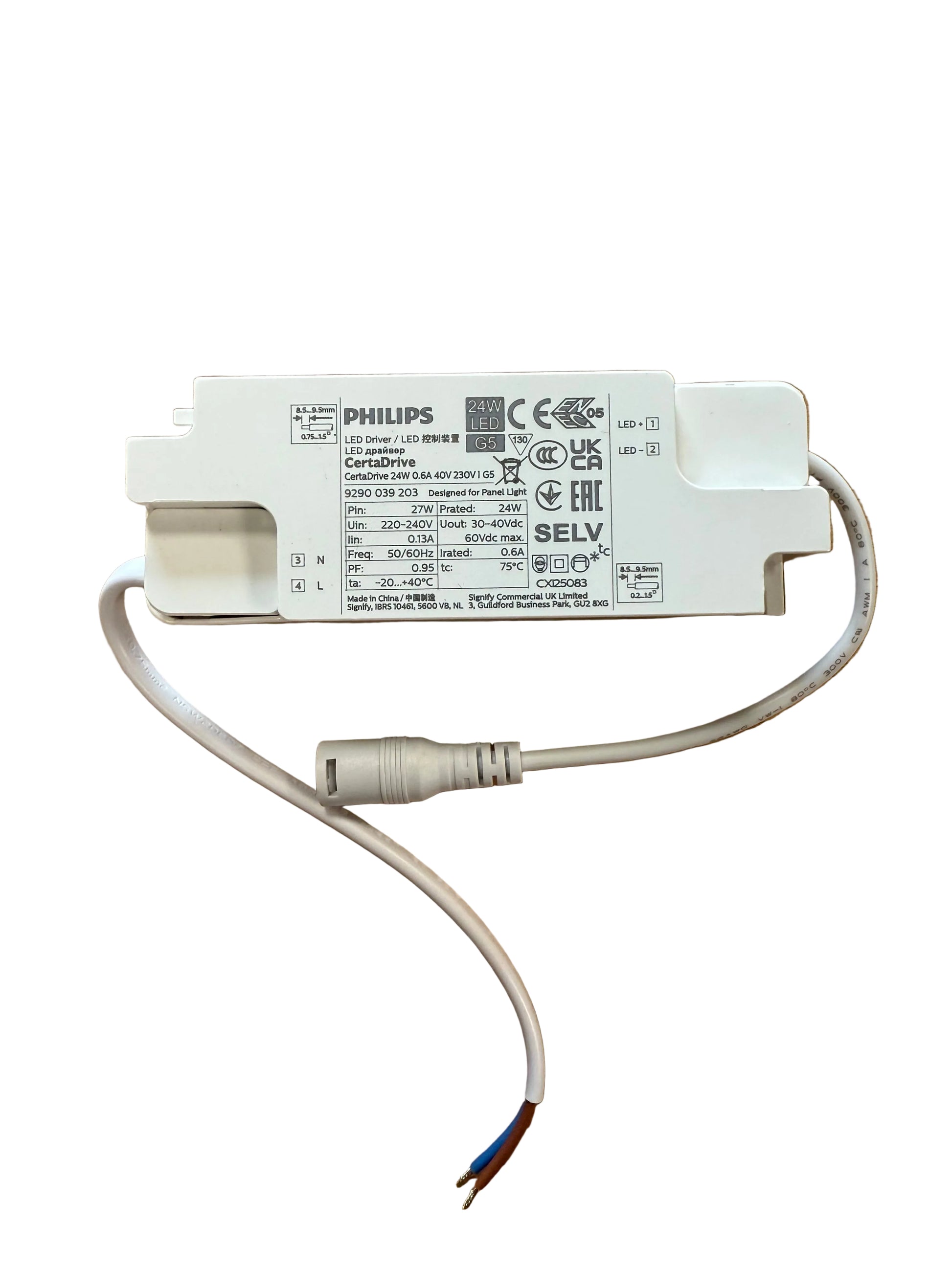 Philips CertaDrive 24W 0.6A 40V 230V I - 9290039203- LED Driver - LED Retro