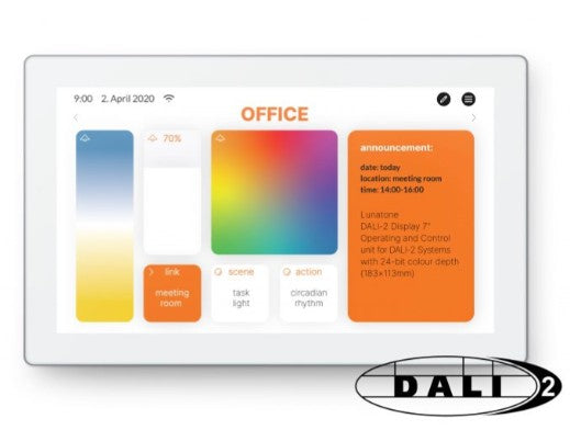 Lunatone DALI-2 Display 7” Plus white 86456840-P-W - LED Retro