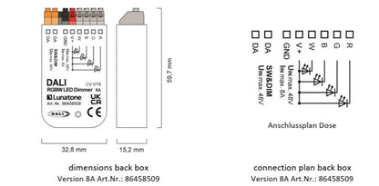 Lunatone DALI-2 RGBW LED Dimmer CV DT8 - LED retro