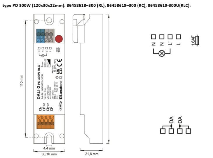 Lunatone DALI-2 PD 300W - LED retro