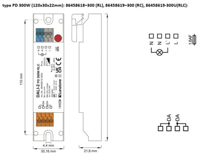 Lunatone DALI-2 PD 300W - LED retro