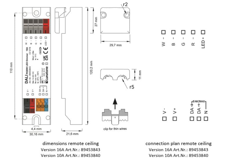 Lunatone DALI-2 RGBW LED Dimmer CV DT8 - LED retro
