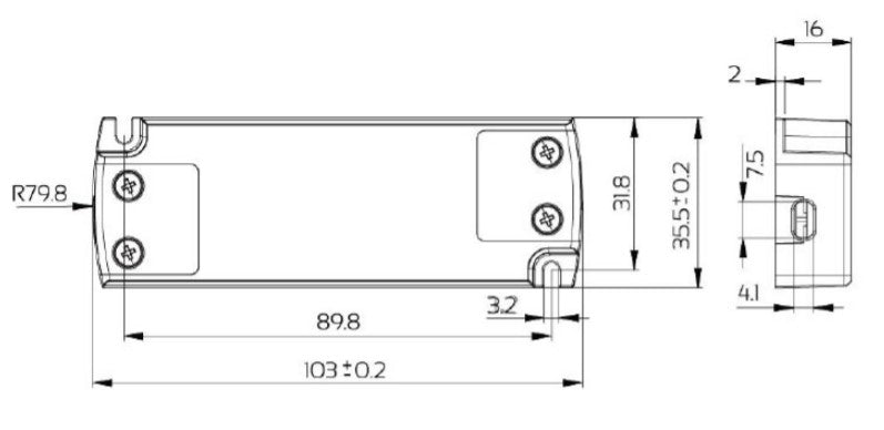 Ecopac ECP15-12VF-1 Low Profile LED Driver 15W 12V - LED Retro