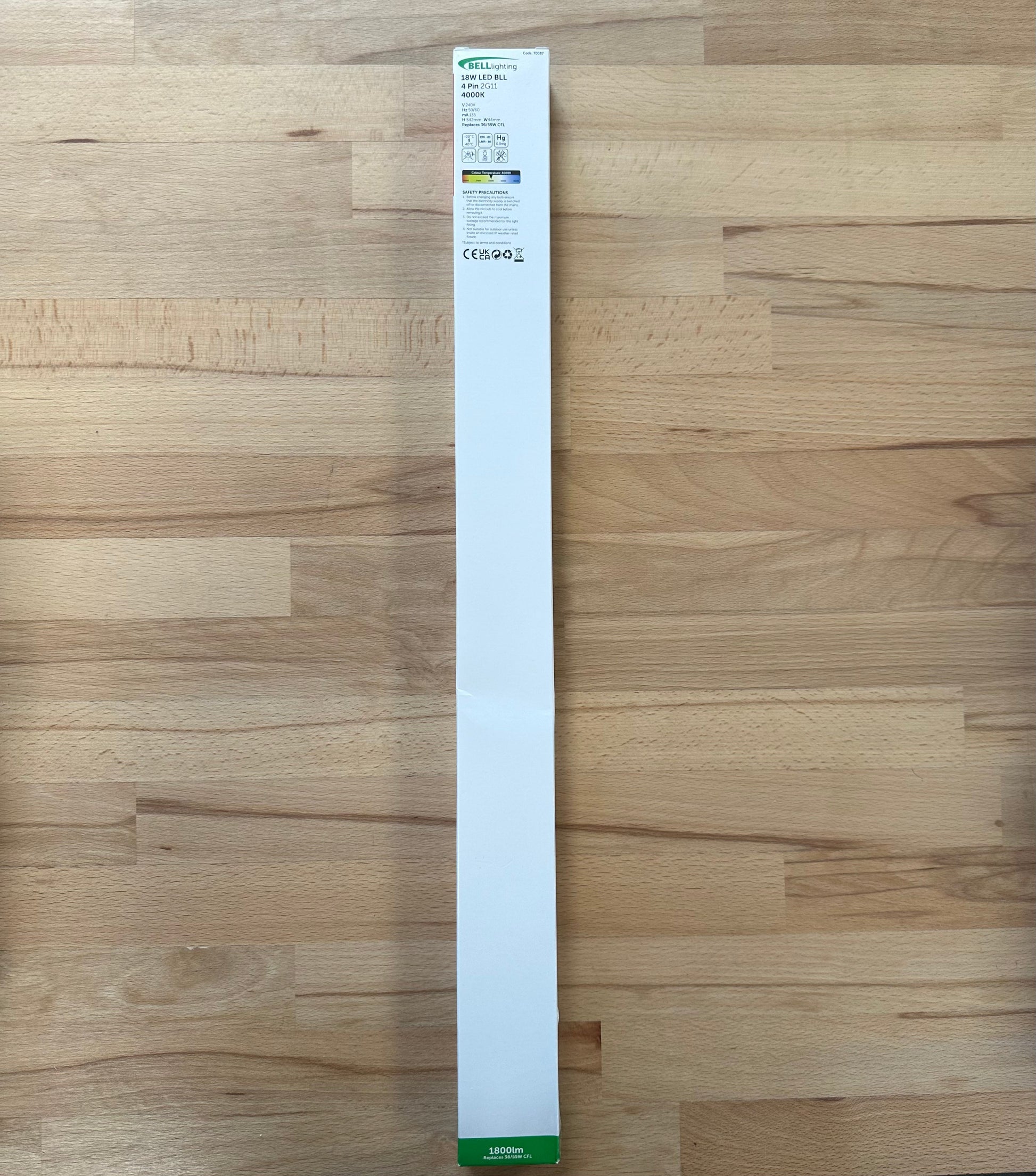 Bell LED 18W Thermoplastic BLL 4 Pin Bypass - 2G11 - 4000K - 70087 - LED Spares