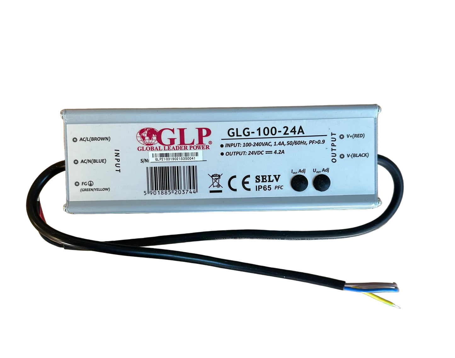 GLP GLG-100-24A 100W 12-24V 2.2-4.2A IP65 ADJ Output LED Driver - LED Retro