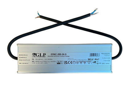 GLP GTMC-200-24-D 200W 8.3A 24V IP67 Triac Dimmable LED Power Supply - LED Retro