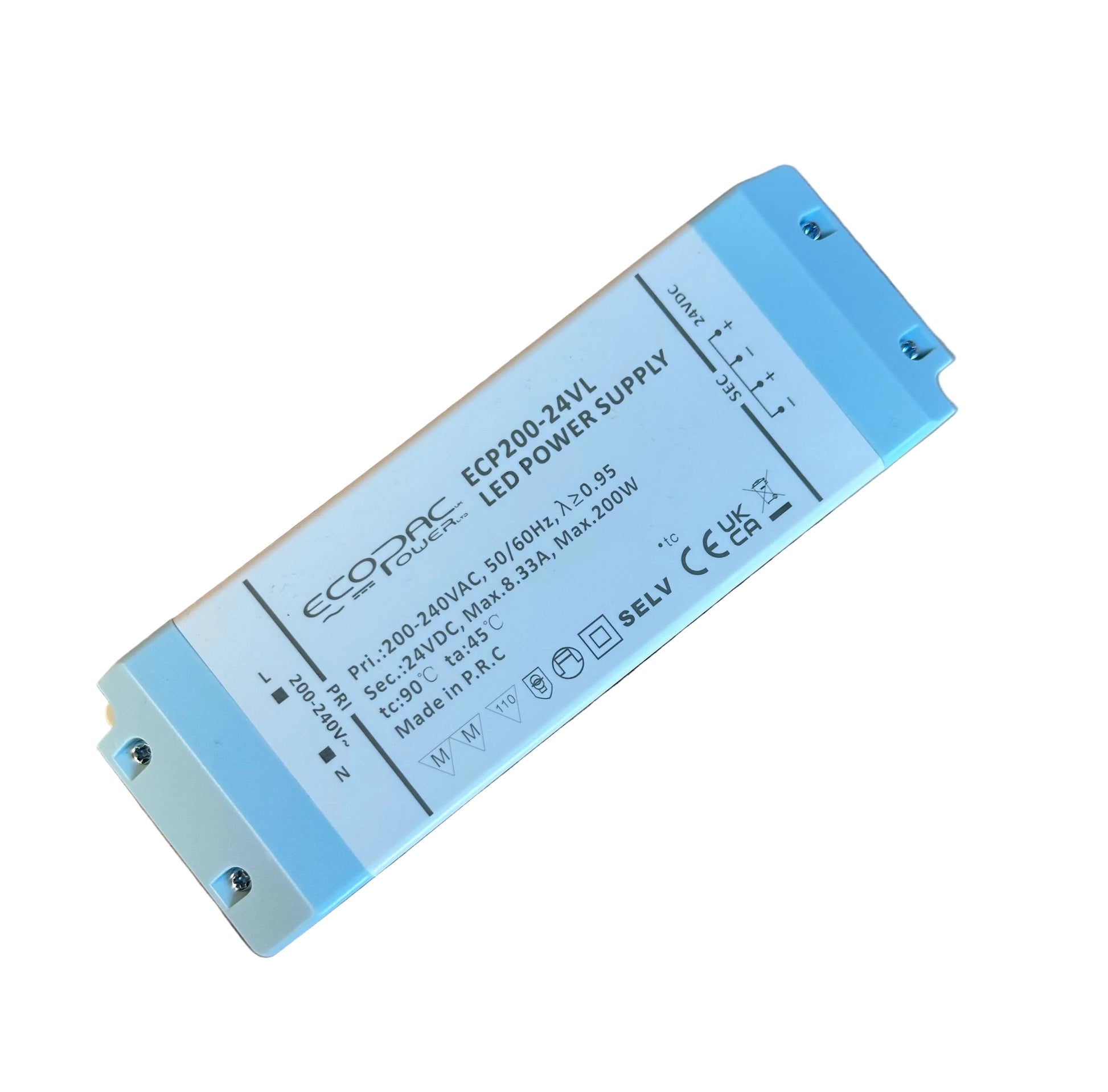 Ecopac ECP200-24VL 200W 24V Constant Voltage IP20 LED Driver - LED Retro