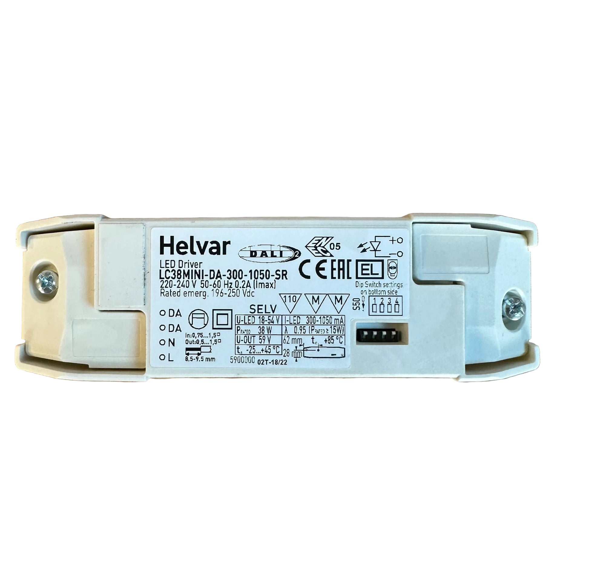 Helvar LC38MINI-DA-300-1050-SR 16-38W 300-1050mA DALI LED Driver - LED Retro
