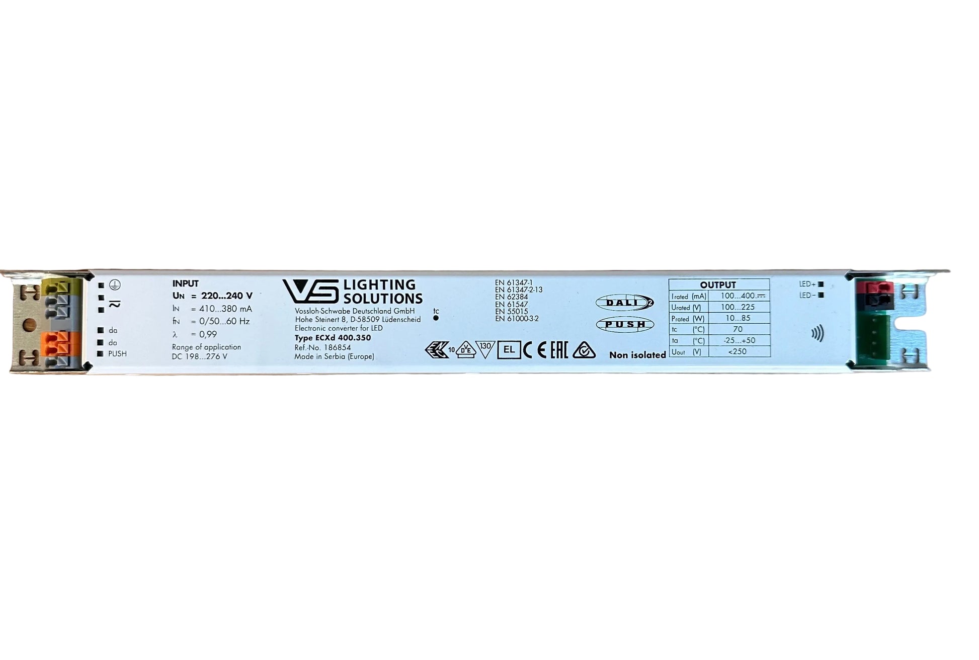 Vossloh-Schwabe ECXd 400.350 186854 10-85W 100-400mA DALI LED Driver - LED Retro