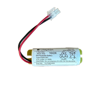Liteplan 1/LP38/S/MS 3.2V 3.8Ah LiFePO4 Battery in a Stick Formation With Mounting Plate and Molex Socket - LED Retro