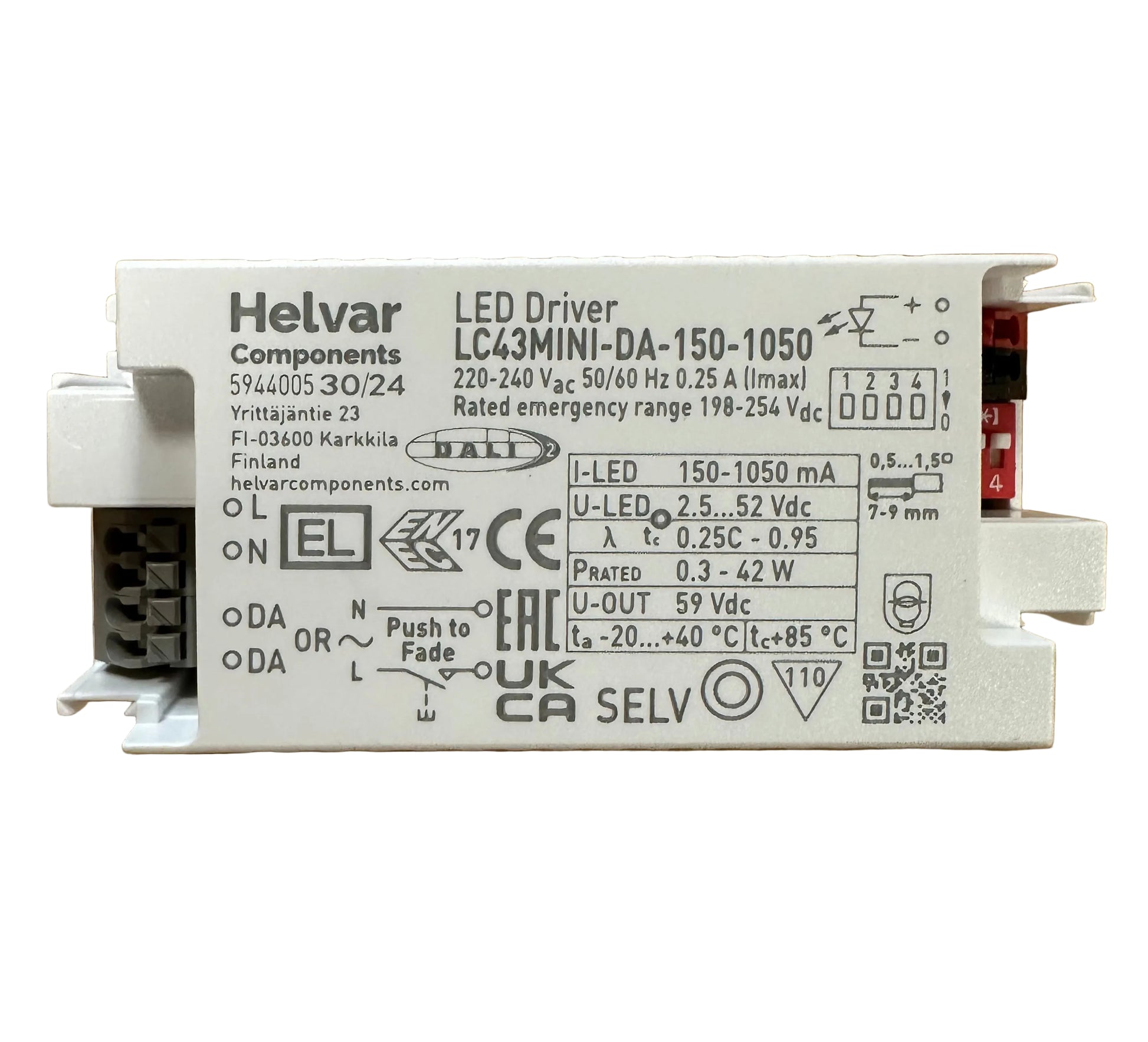 Helvar LC43MINI-DA-150-1050 - 5944095 DALI-2 LED Driver - LED Retro