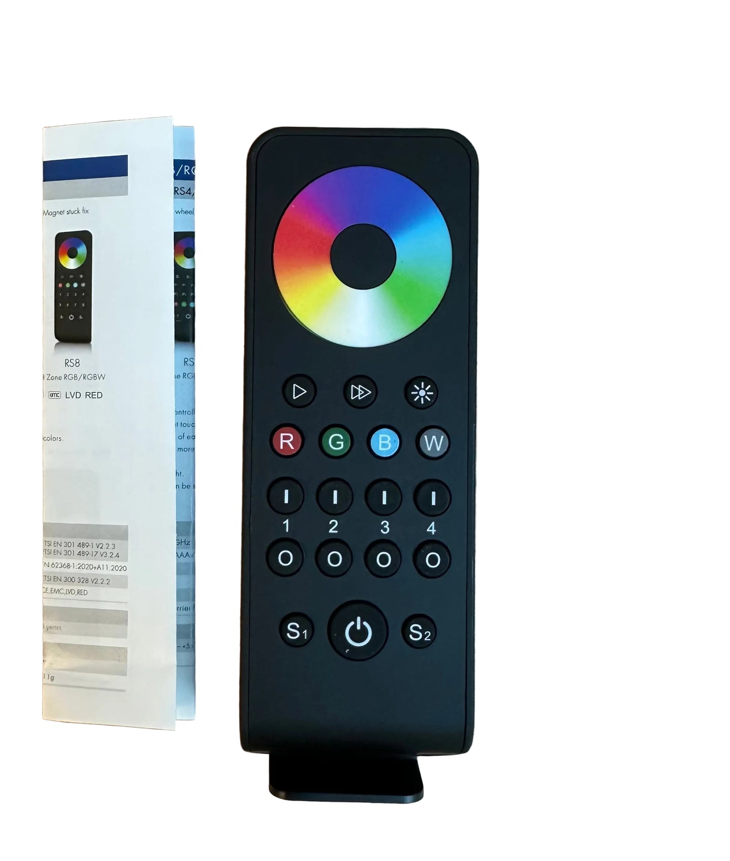 Skydance RS4 2.4G Wireless 4 Zone RGB/RGBW RF Remote Control, Operates with WT5 Controller - LED Retro