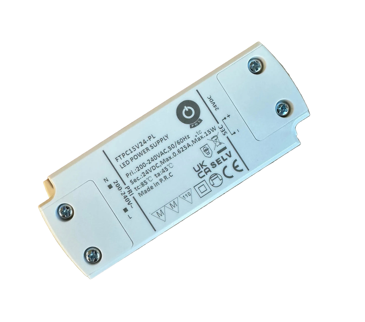 POS Power FTPC15V-24-PL 15W 24V/0.625A LED Power Supply - LED Retro