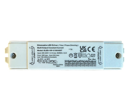 ECOPAC ELED-10P-C100/450T 10W 100-450mA (Dip-Switch)Triac Dimmable LED Driver - LED Retro
