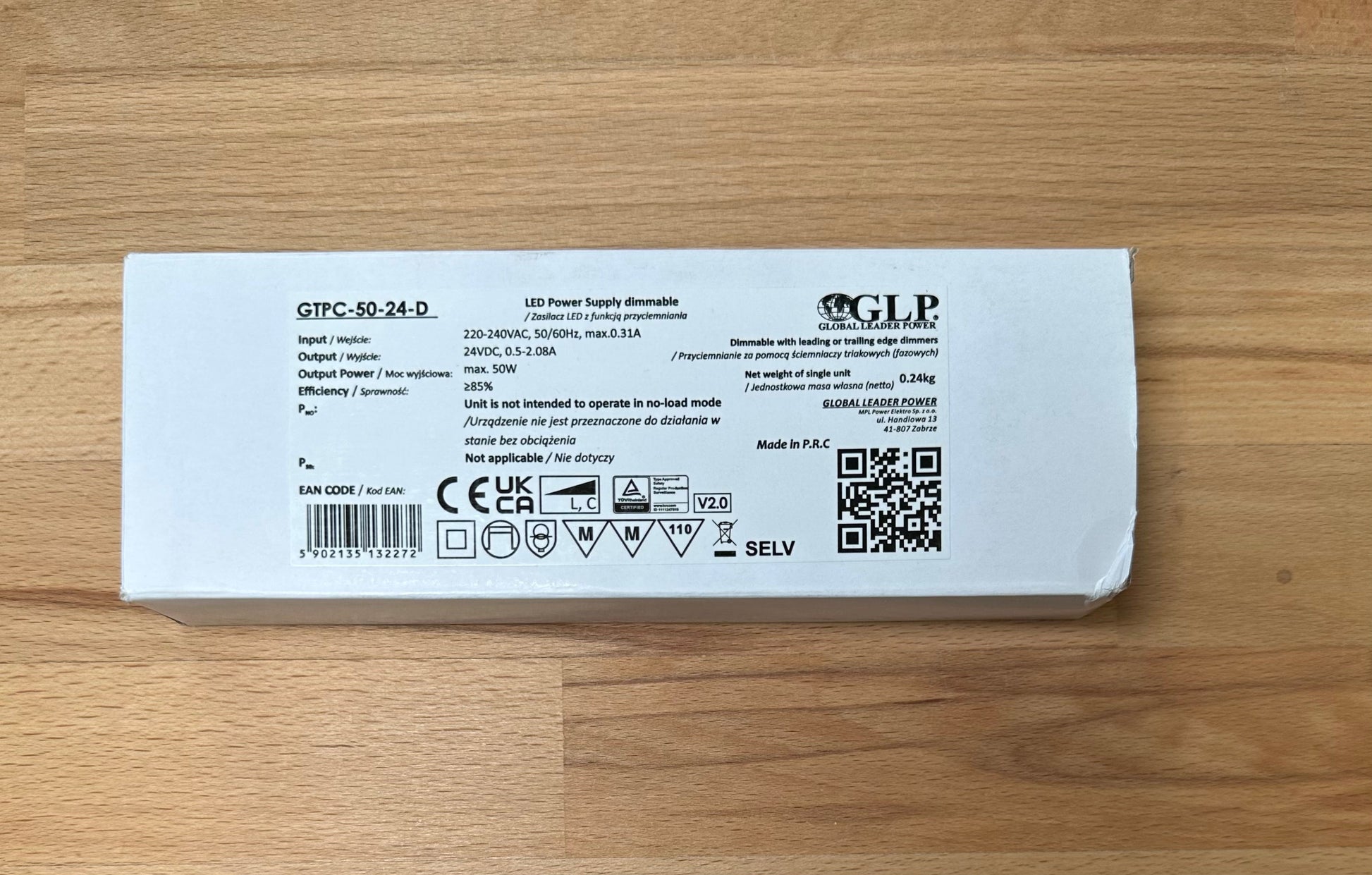GTPC-50-12-D 50W 12V 0-4.16A Triac Dimmable LED Driver - LED Spares