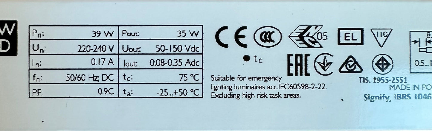 Philips 929001506406 Xitanium 35W 0.08-0.35A 150V S 230V - LED Retro