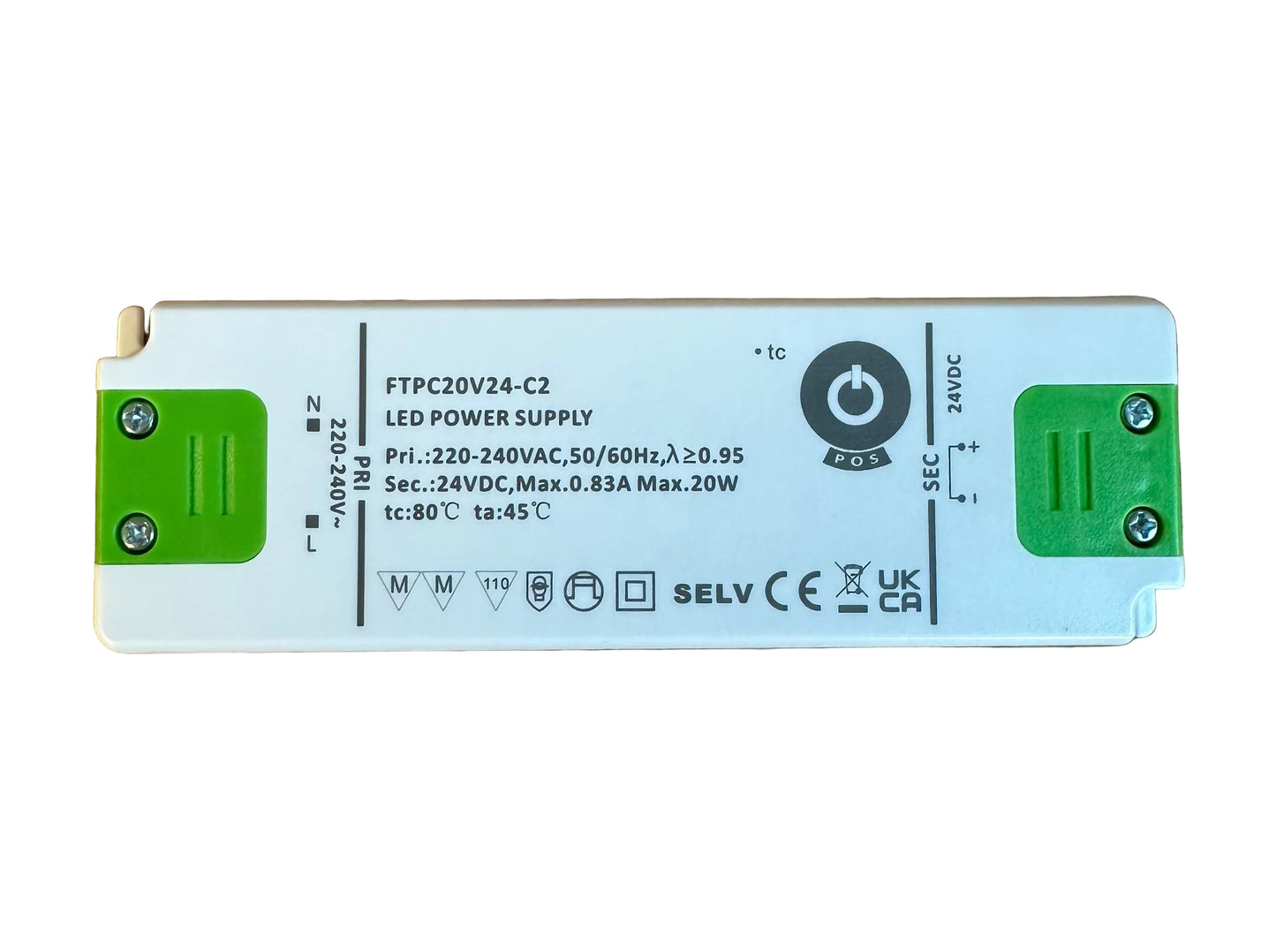 POS Power FTPC20V24-C2 20W 24V/0.83A LED Power Supply - LED Retro