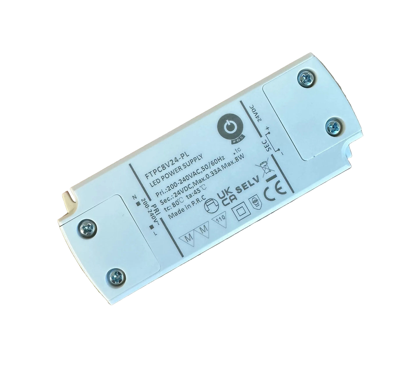 POS Power FTPC8V-24-PL 8W 24V/0.33A LED Power Supply - LED Retro